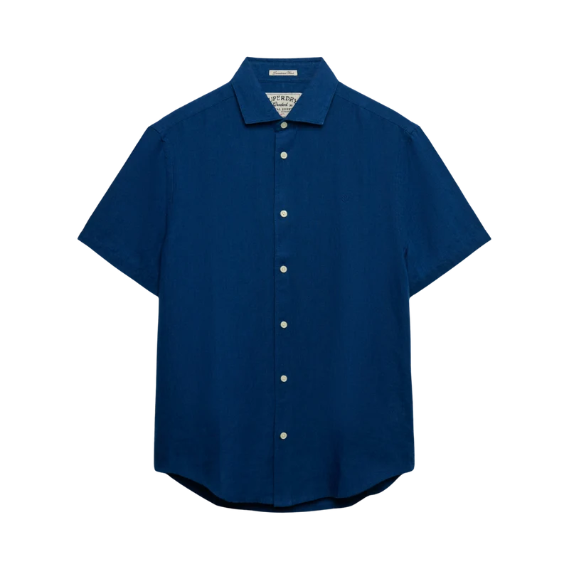 Riviera S/S Linen Shirt - French Blue