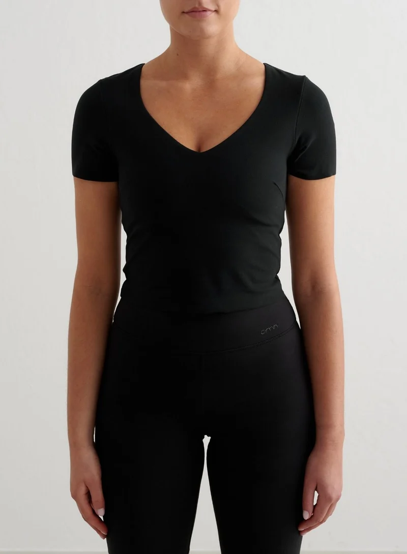 Black Sense Short Sleeve Bralette