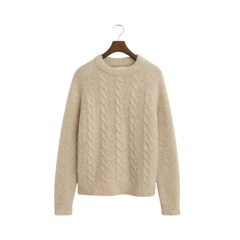 Cable C-Neck - 299 Seed Melange