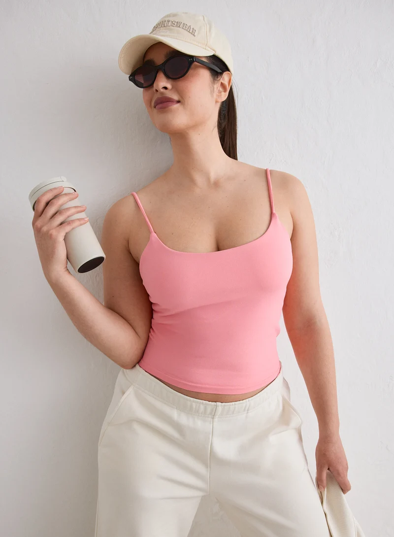 Blush Shape Seamless Strap Singlet