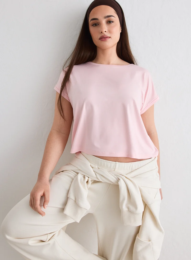 Ballerina Soft Basic Roll Sleeve Top
