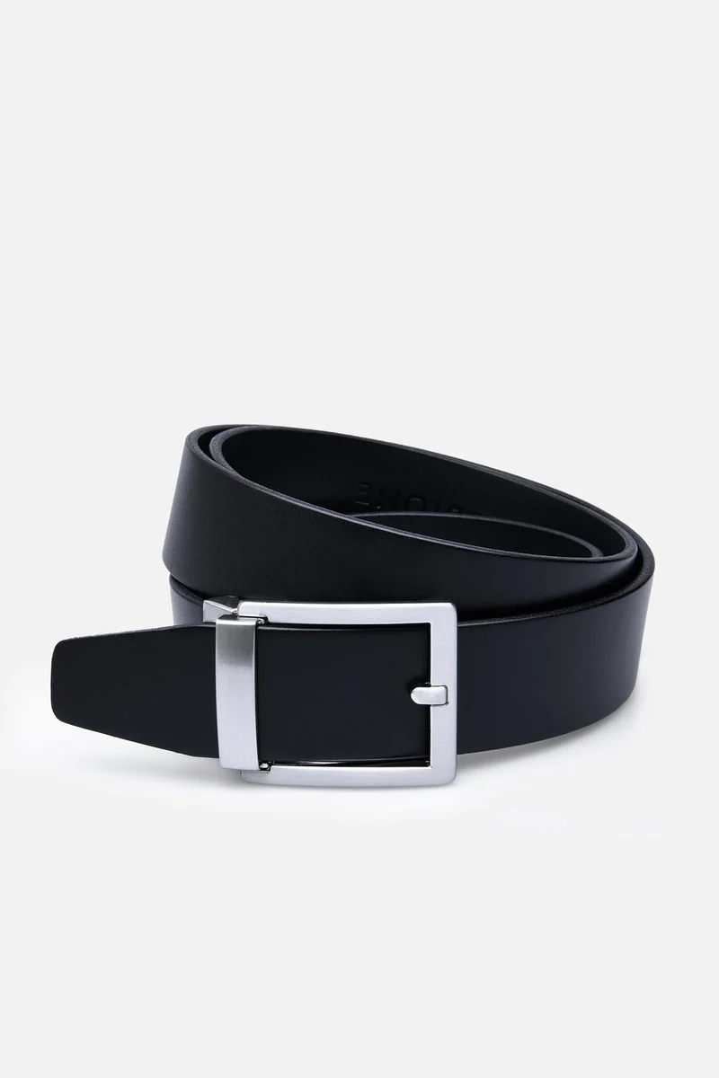 BELT BLACK AUTOMATIC NICKLE 3.5CM