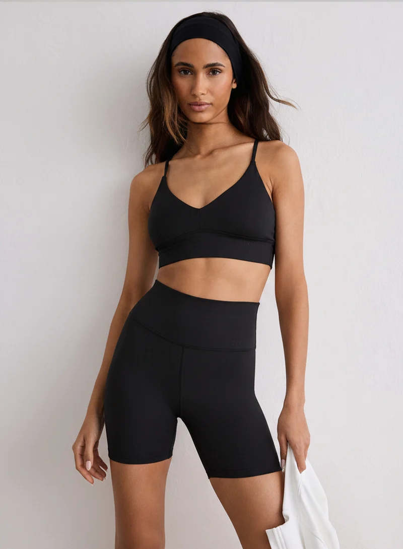 Black Sense Midi Biker Shorts