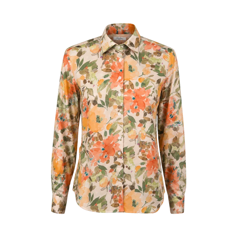 Siri Shirt - Light Red Pattern