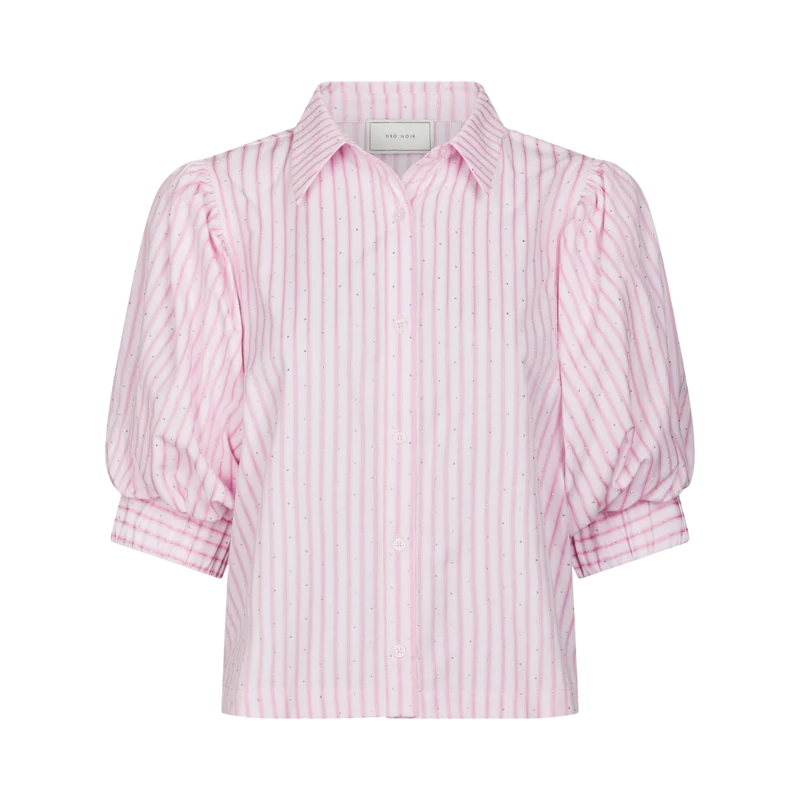 Etta Soft Stripe Stone Shirt - Light Pink
