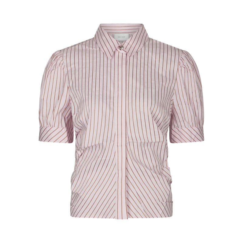 Frannie Structure Stripe Shirt - Light Pink