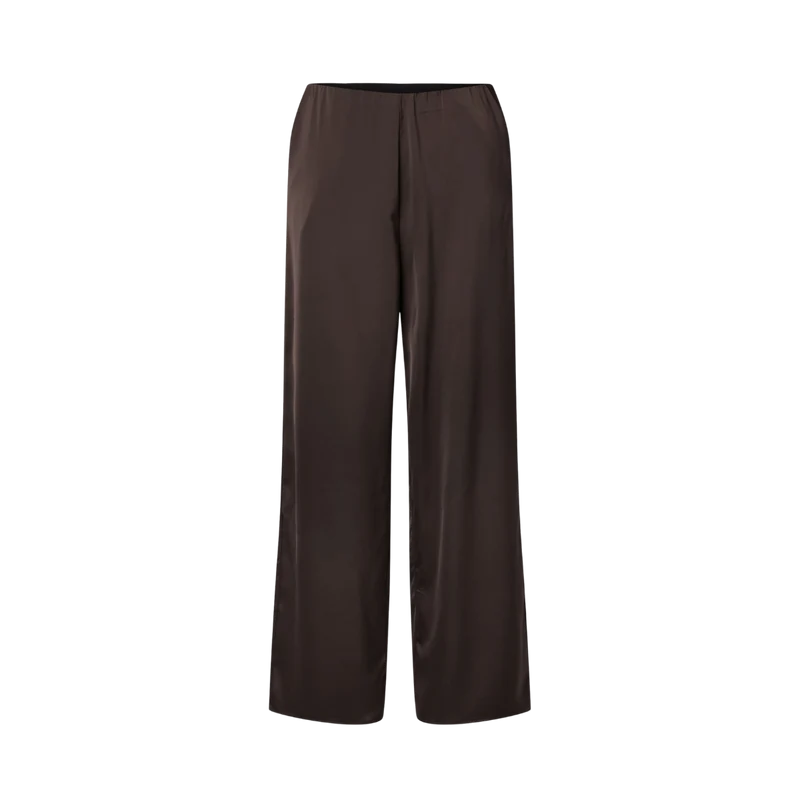 YASPella Wide Pants - Chocolate brown