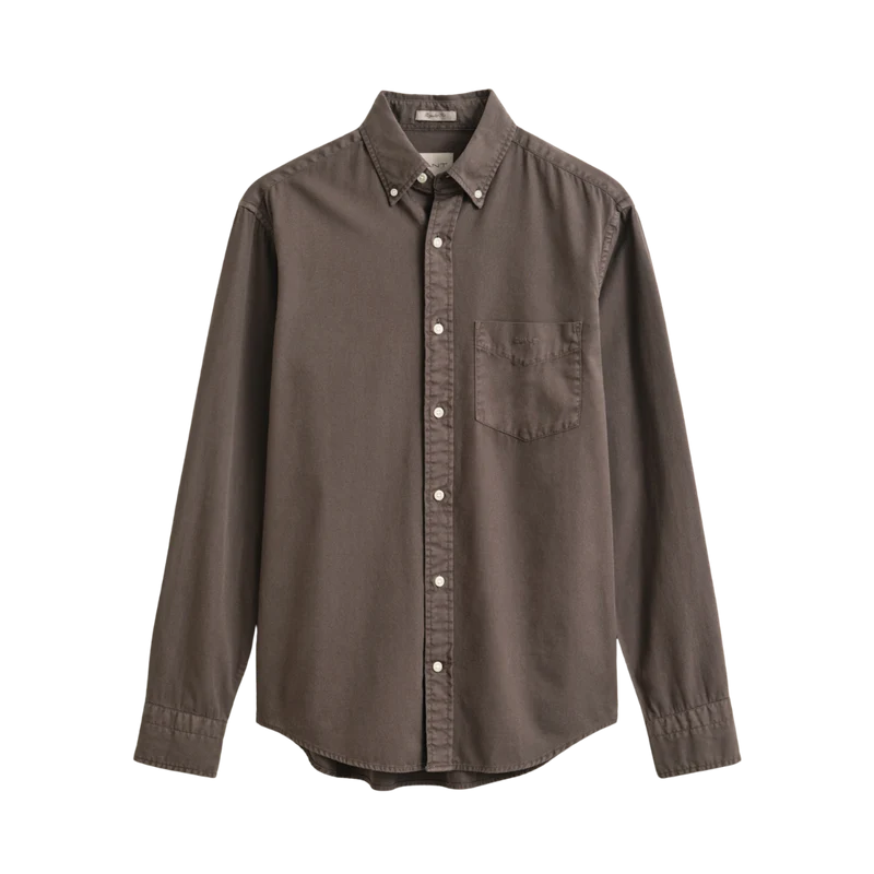 Gmnt Dyed Twill Shirt - Shadow Brown