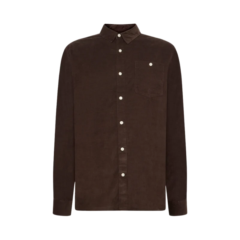 Dune Regular Corduroy Shirt - Chocolate Torte
