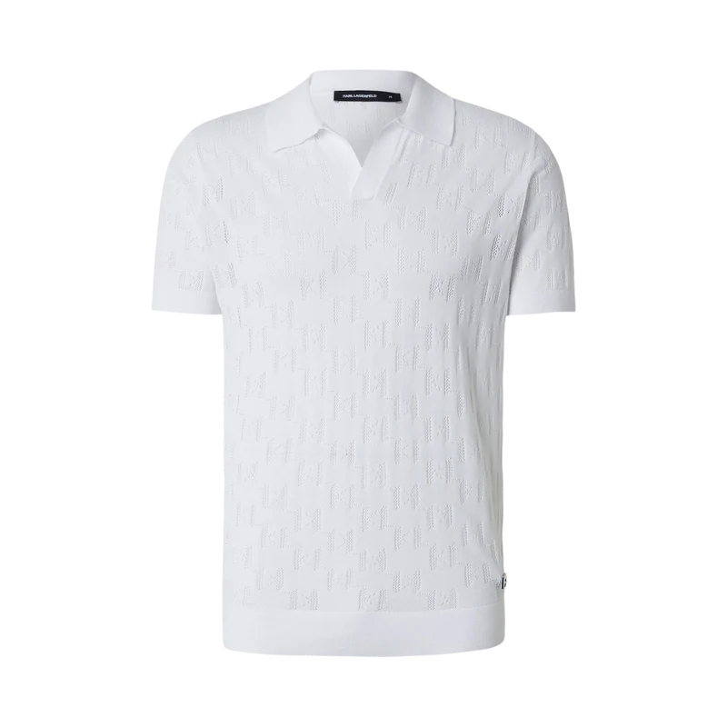 Knit Polo 1/2 - White
