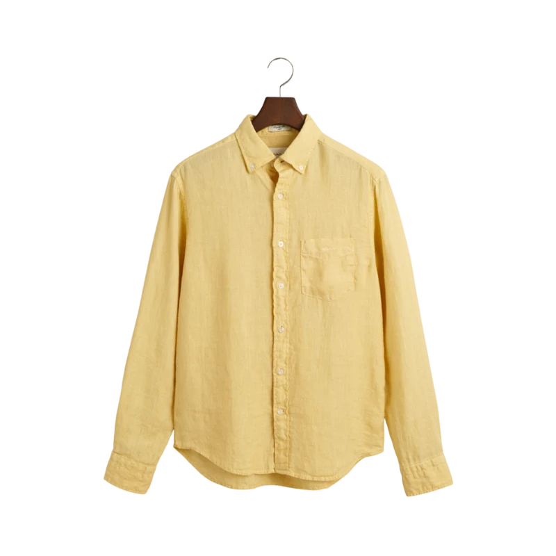 GMNT Dyed Linen SS Shirt - 726 Dusty Yellow