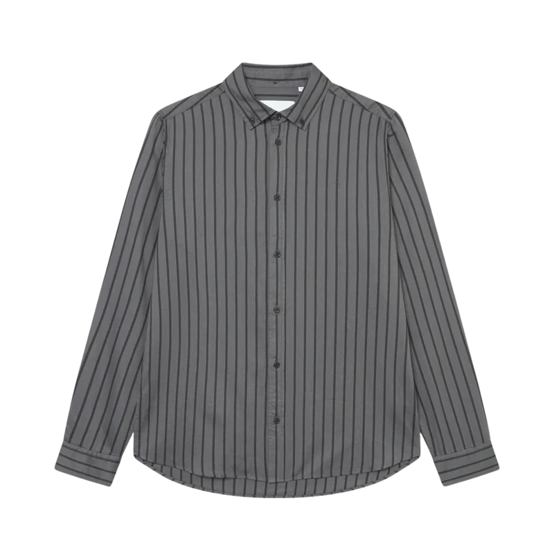 Konrad Herringbone Shirt - Gargoyle
