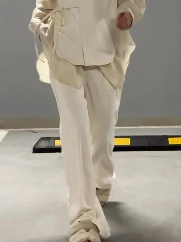 Exquisite High-waist Straight-leg Pants