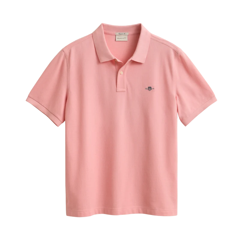 Shield SS Pique Polo - Bubbelgum Pink