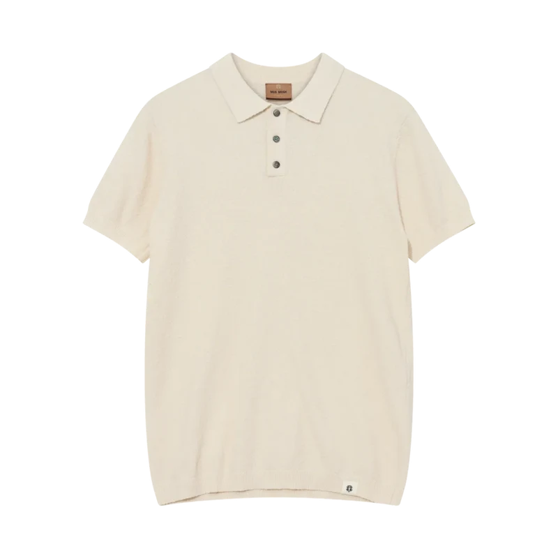 MMGKyle Bouclé SS Polo - Ecru
