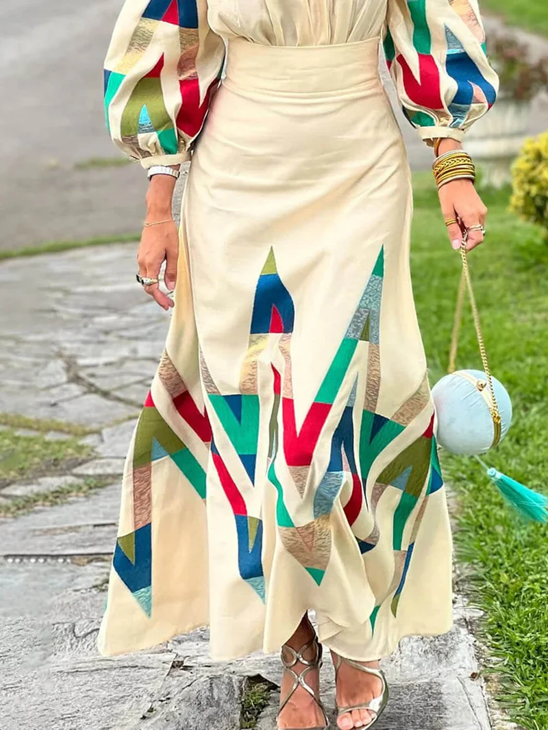 Elegant Floral Printed High-Waist A-Line Skirt