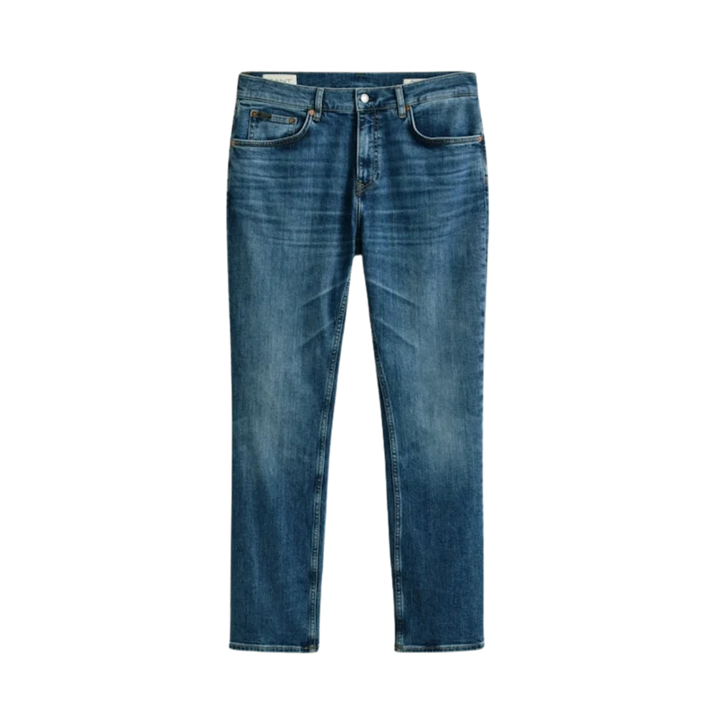 Reg Gant Jeans - 972 MID BLUE BROKEN IN
