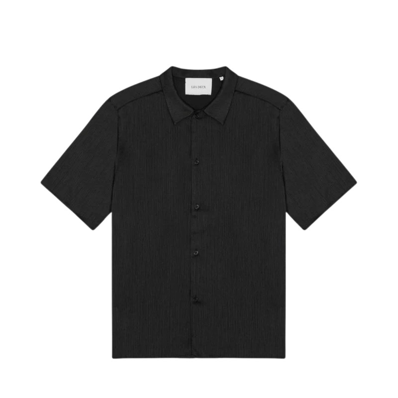 Hector Plissé SS Shirt - 100 Black