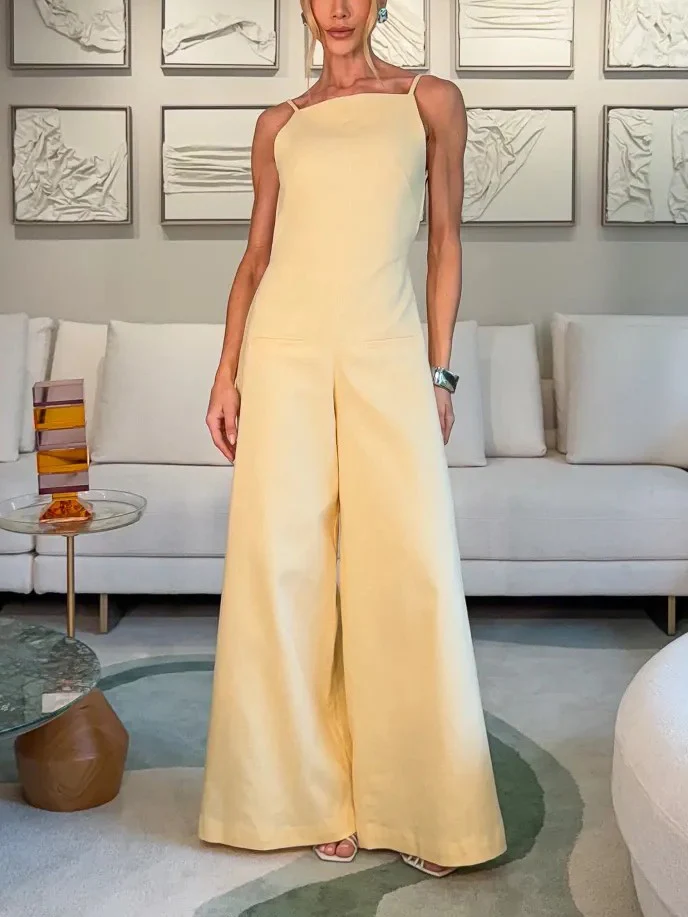 Exquisite Halter Neck Backless Jumpsuit