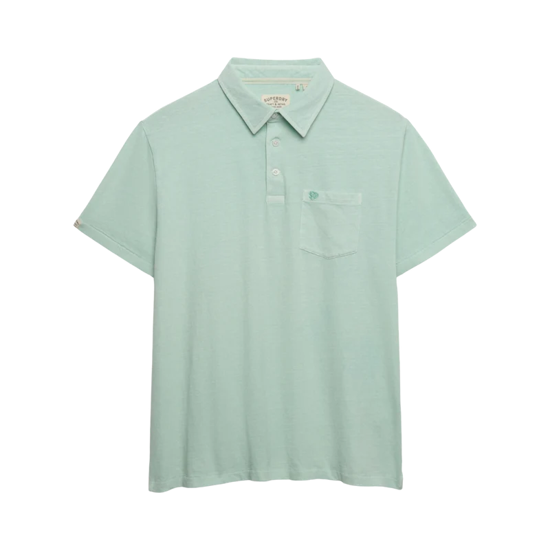 Classic Cotton Linen Polo - Fresh Mint Green