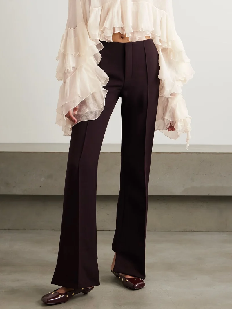 Exquisite Slim-fit Slightly Flared Pants
