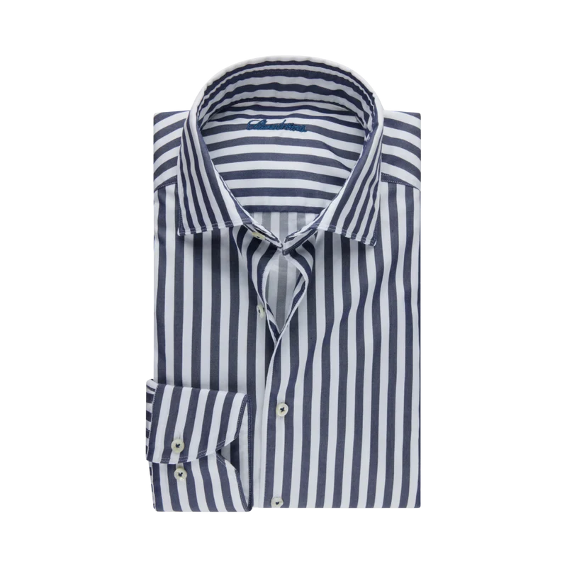 Slimline C72 RC Cuff Casual - Navy stripe