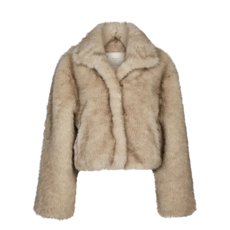 Steff Faux Fur Jacket - Beige