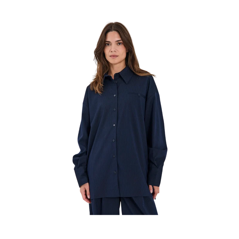 Willow Shirt - Navy pinstripe