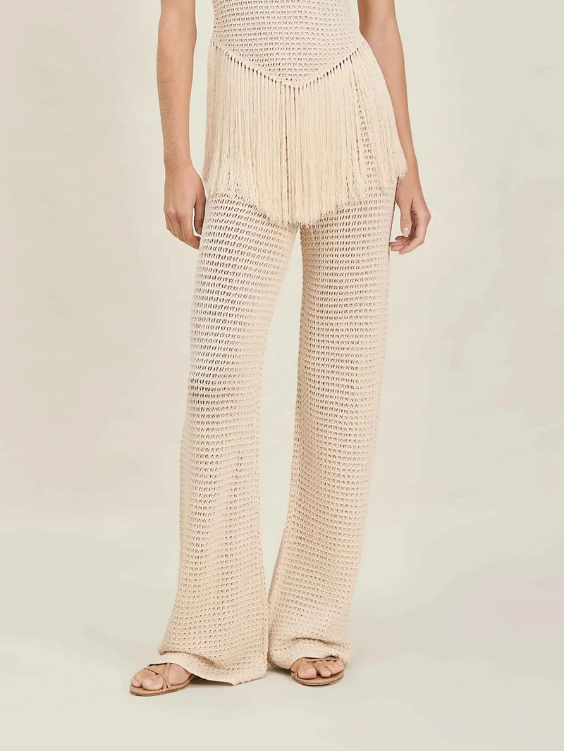 Exquisite Knit Elastic Waistband Pants