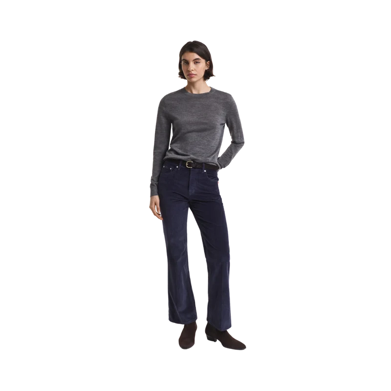 Corduroy Flare Jeans - Evening Blue