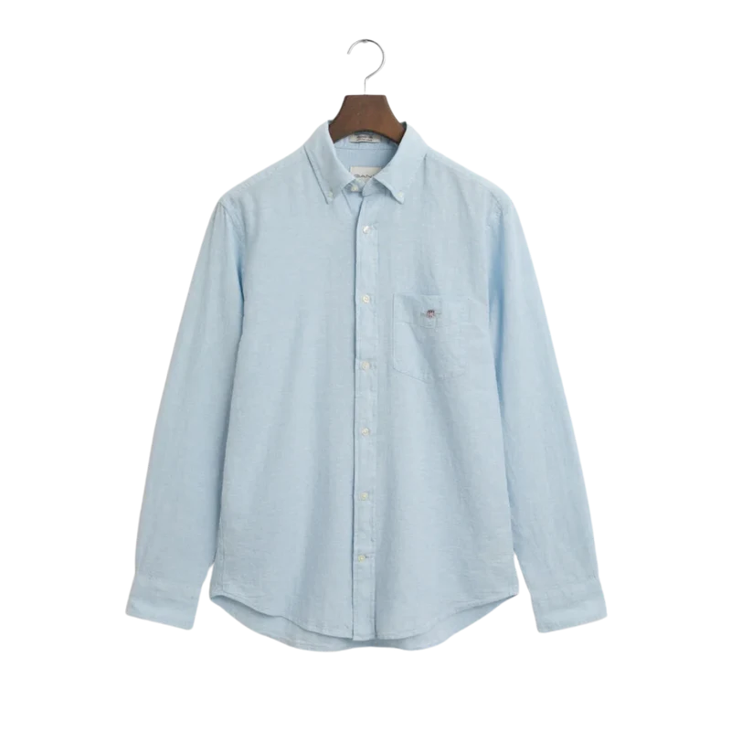 Reg Cotton Linen Shirt - Fresh Blue