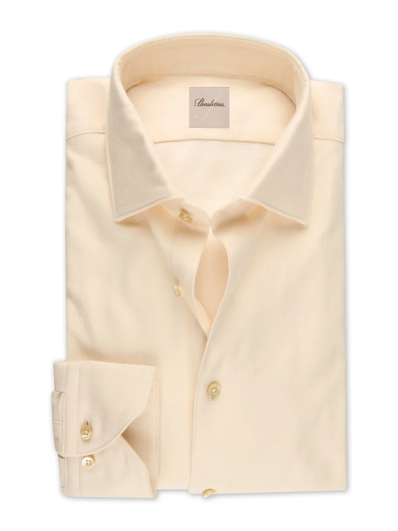 Ljusbeige Regular Flanellskjorta