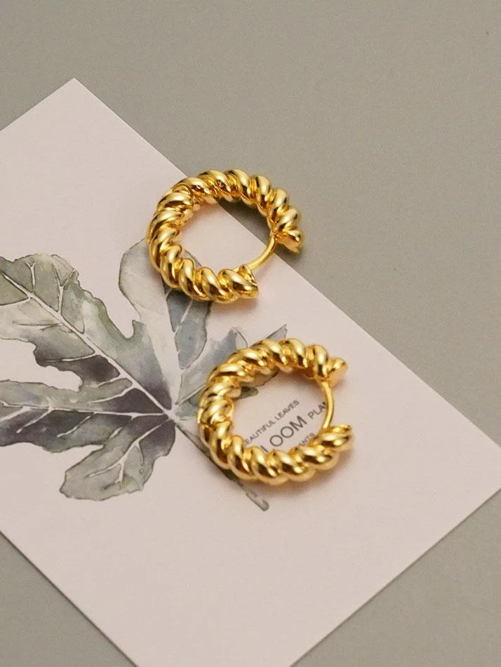 Twisted U-shaped Earrings