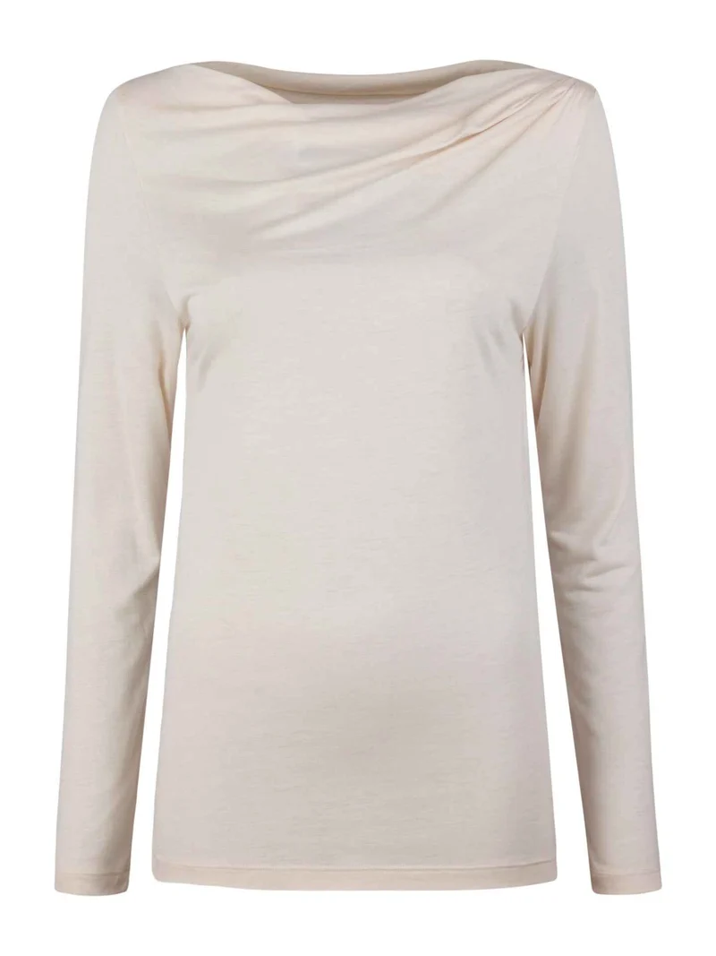 Beige Milani Draperad Topp