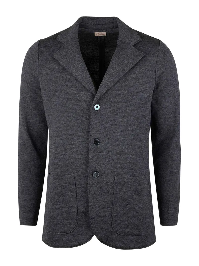 Mörkgrå Stickad Milano Mernio Blazer
