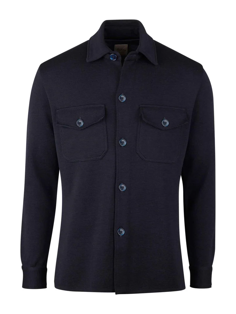 Marinblå Milano Knit Overshirt