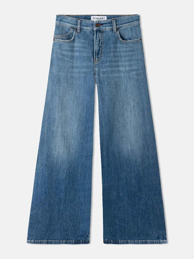 Blå Palazzo Flare Jeans