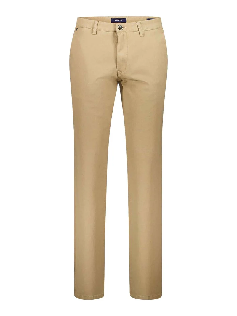 Beige Modern Fit Chinos med Struktur
