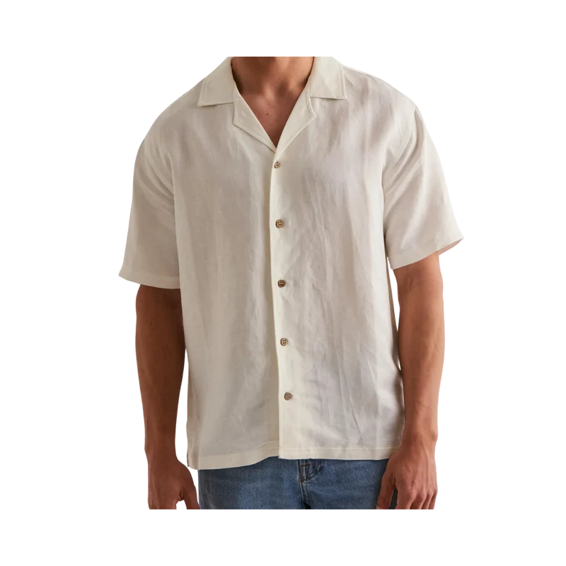 Elviro Linen S/S Shirt - White