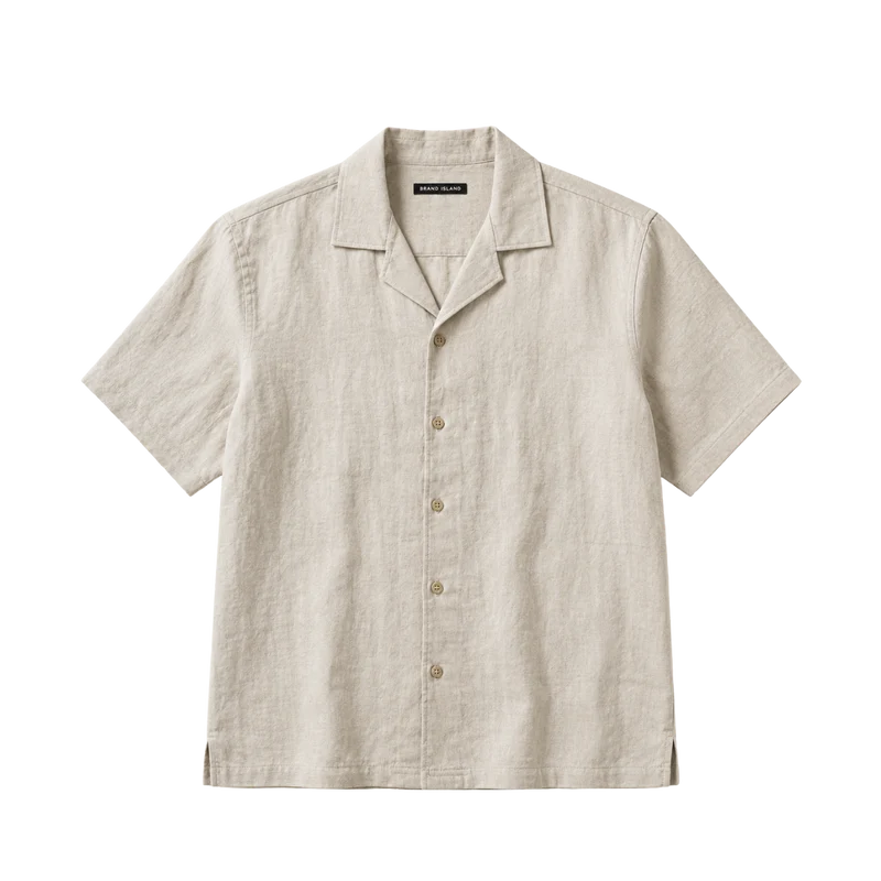 Elviro Linen S/S Shirt - Ecru