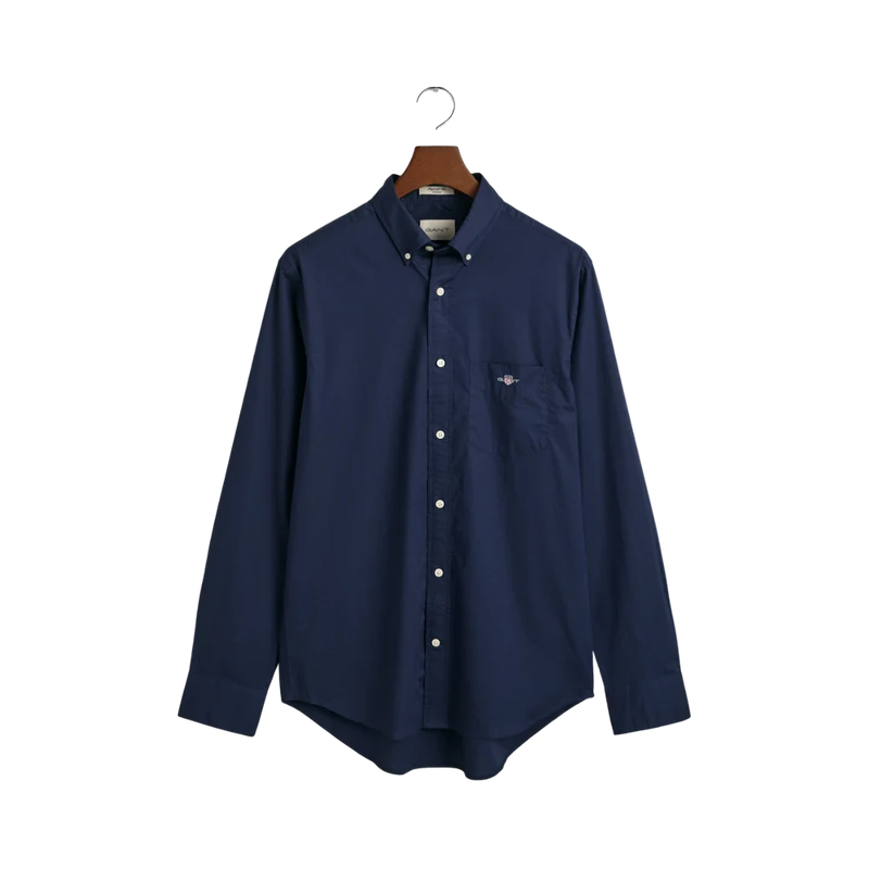 REG POPLIN SHIRT - Marine