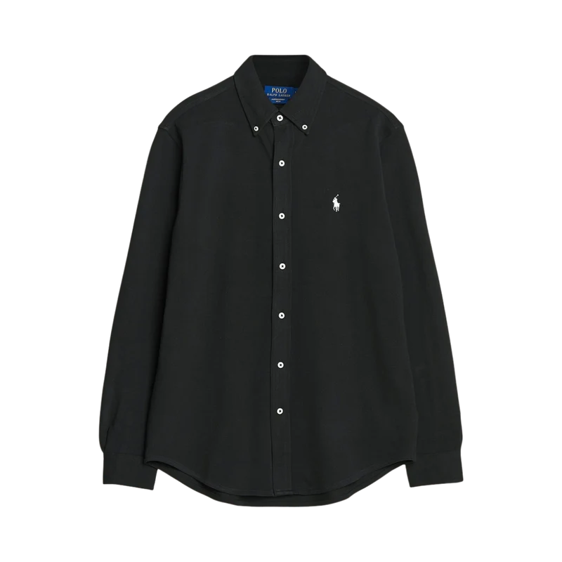 Featherweight Mesh Oxford Shirt - Black