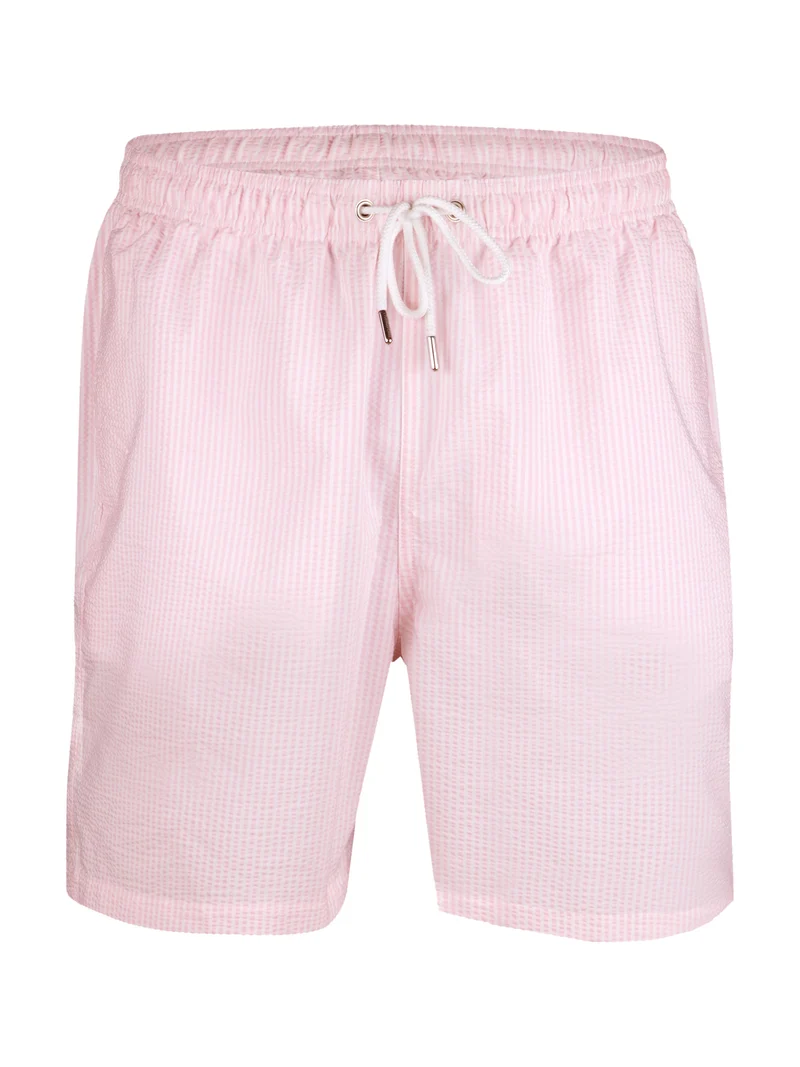 Ljusrosa Randiga Bäckebölja Badshorts