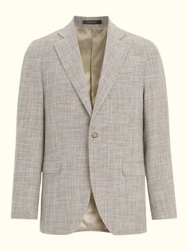 Beige Strukturerad Bomullskavaj