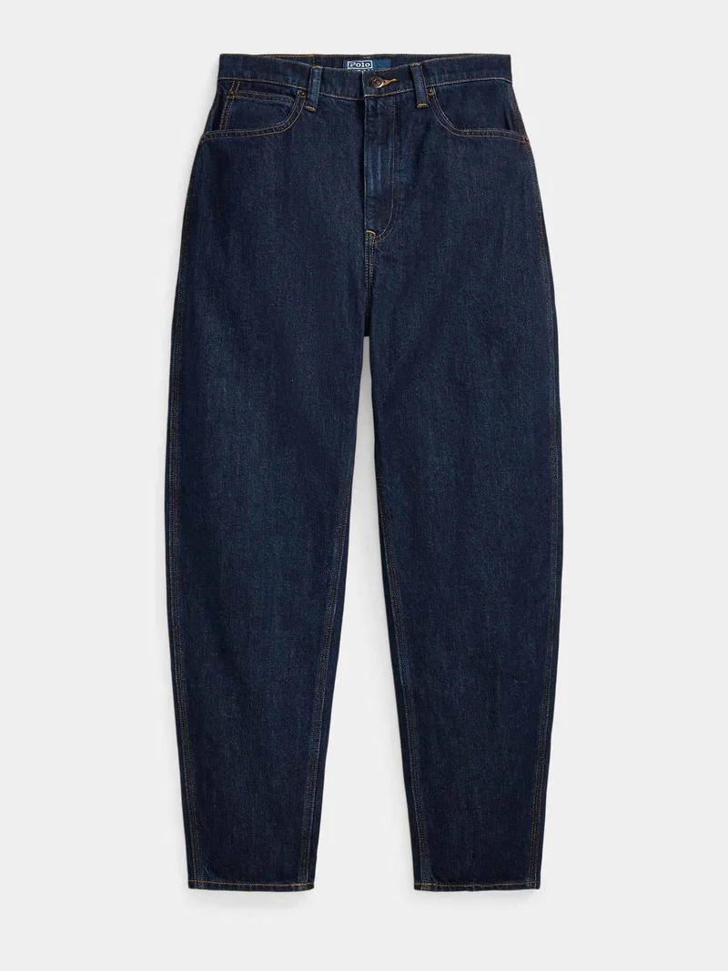 Deep Indigo Curved Tapered Jeans