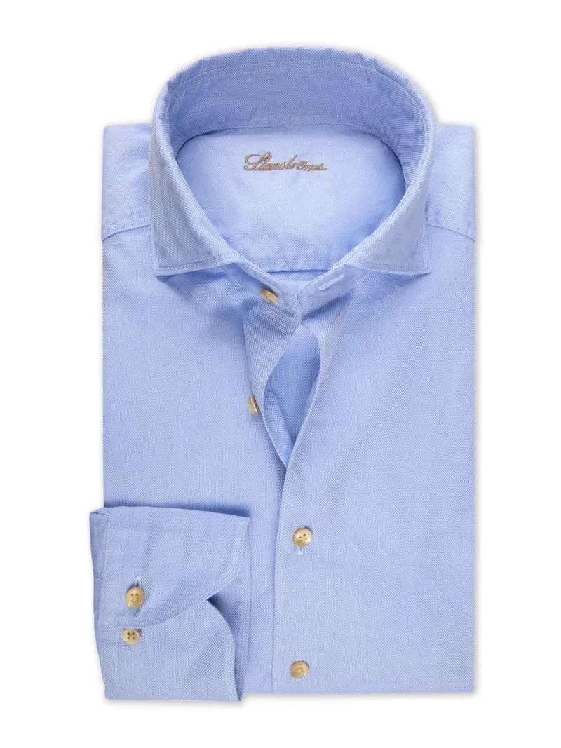 Blå Regular Casual Oxfordskjorta