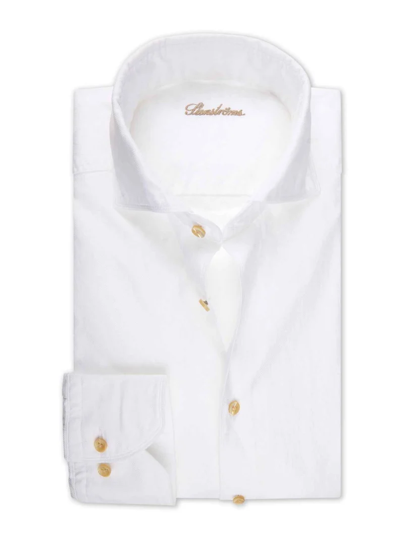 Vit Regular Casual Oxfordskjorta