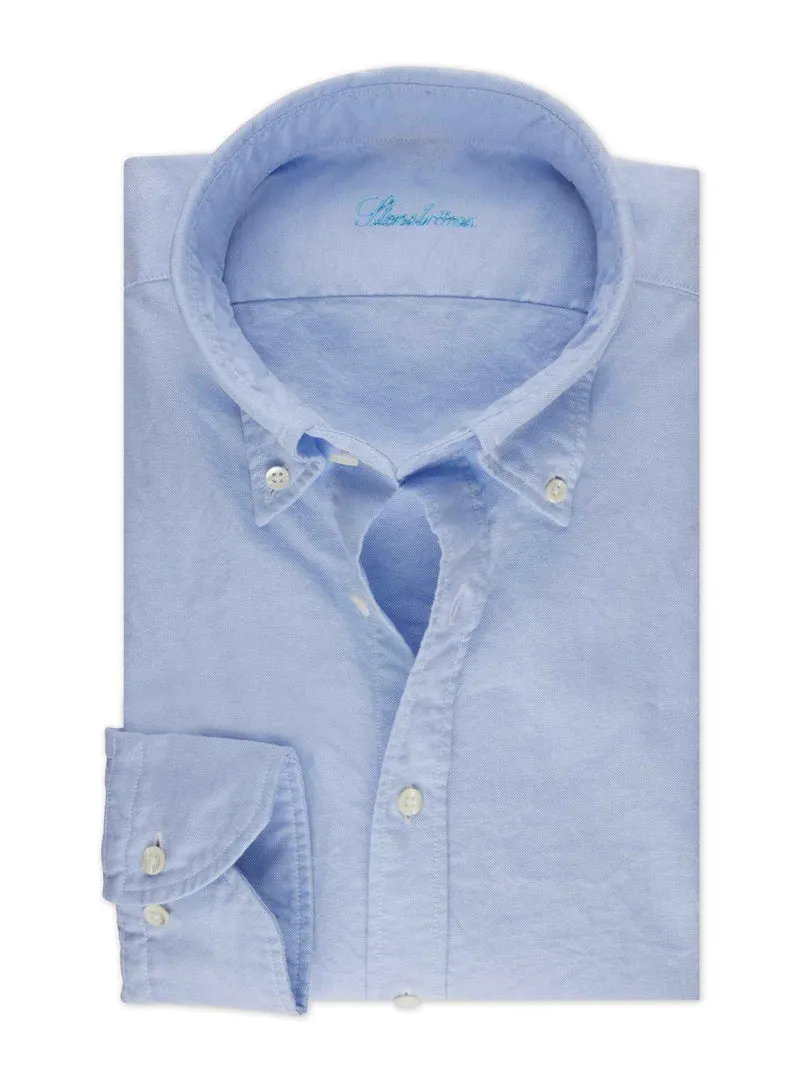 Ljusblå Regular Button Down Oxfordskjorta