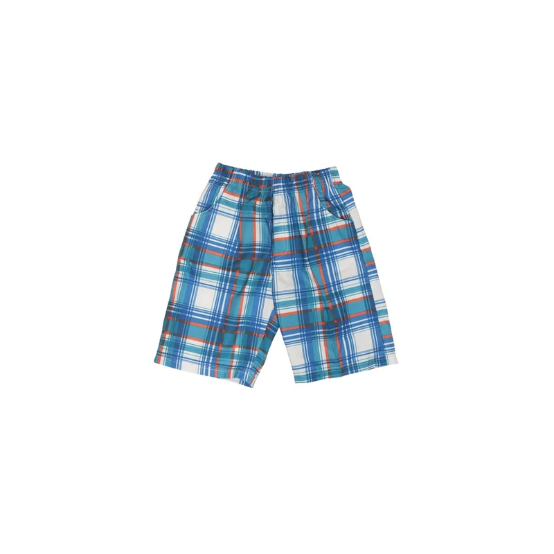Plaid Button Shorts