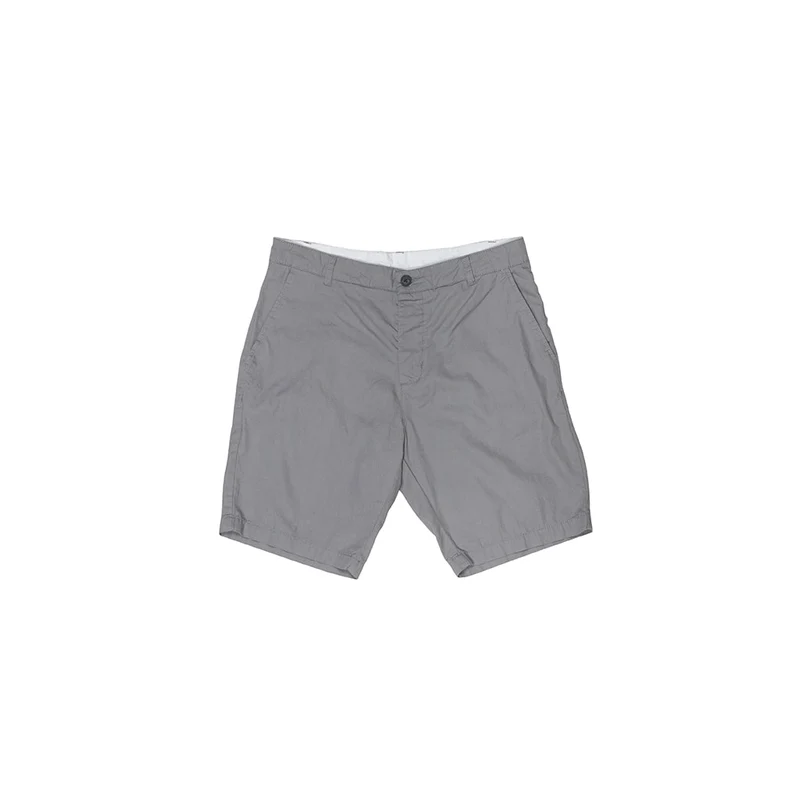 Solid Button Shorts